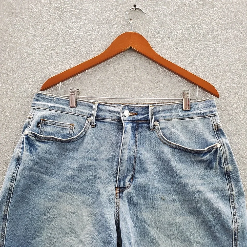 Judy Blue Women Shorts 1XL Light Blue Denim Cuffed JB150205 6